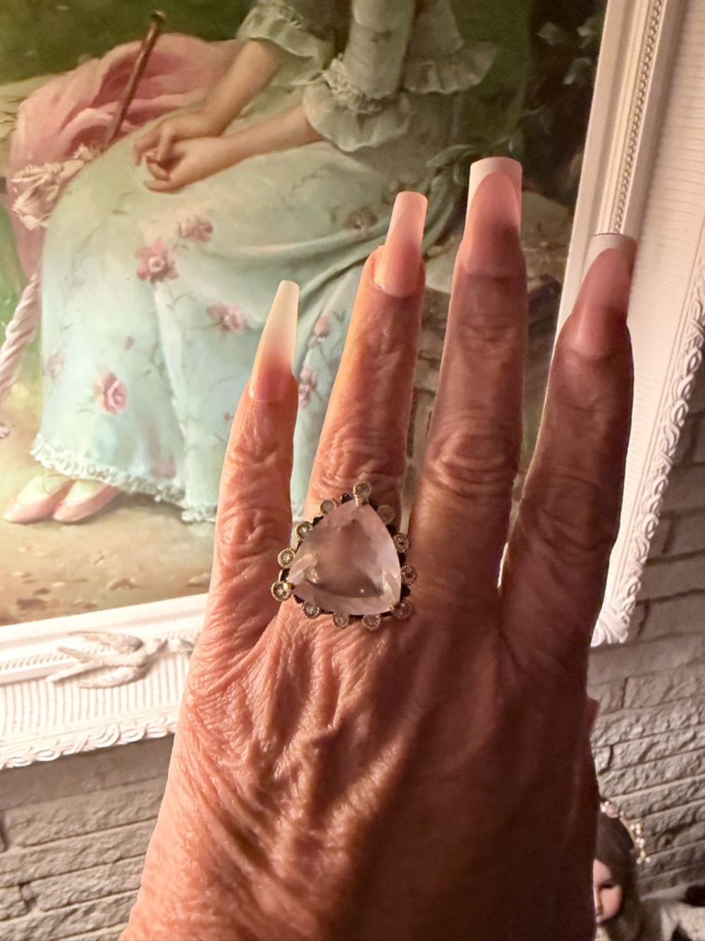 Authentic rose quartz ring - Picture 7 of 13